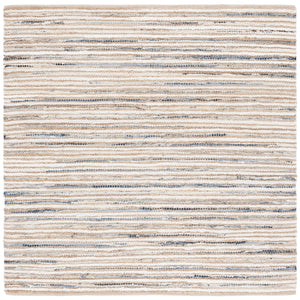 Safavieh Cape Stylish Handwoven Rug - Contemporary Design Meets Traditional Craftsmanship For Timeless Elegance Natural ,Light Blue 35% Jute,35% Canvas,30% Cotton Cap151l-6sq