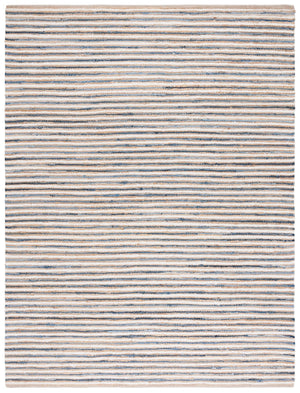 Safavieh Cape Stylish Handwoven Rug - Contemporary Design Meets Traditional Craftsmanship For Timeless Elegance Natural ,Blue 35% Jute,35% Canvas,30% Cotton Cap151m-8