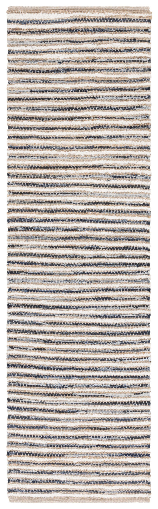 Safavieh Cape Stylish Handwoven Rug - Contemporary Design Meets Traditional Craftsmanship For Timeless Elegance Natural ,Navy 35% Jute,35% Canvas,30% Cotton Cap151n-8