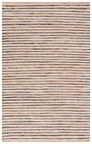 Safavieh Cape Stylish Handwoven Rug - Contemporary Design Meets Traditional Craftsmanship For Timeless Elegance Natural ,Navy 35% Jute,35% Canvas,30% Cotton Cap151n-8