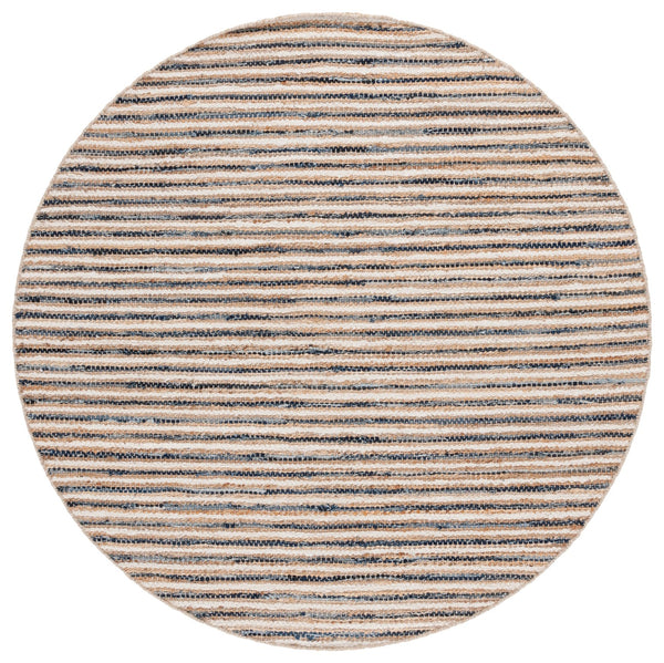Safavieh Cape Stylish Handwoven Rug - Contemporary Design Meets Traditional Craftsmanship For Timeless Elegance Natural ,Navy 35% Jute,35% Canvas,30% Cotton Cap151n-8