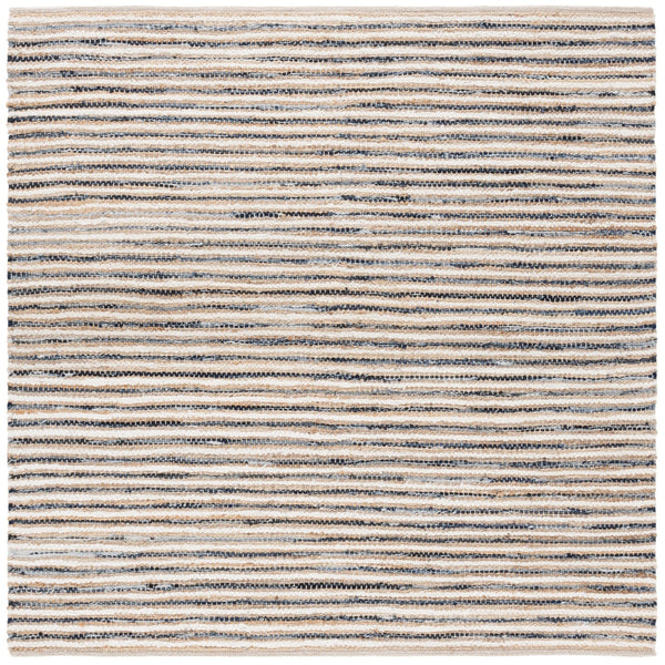 Safavieh Cape Stylish Handwoven Rug - Contemporary Design Meets Traditional Craftsmanship For Timeless Elegance Natural ,Navy 35% Jute,35% Canvas,30% Cotton Cap151n-8