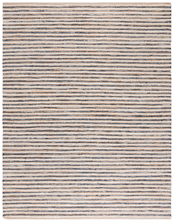 Safavieh Cape Stylish Handwoven Rug - Contemporary Design Meets Traditional Craftsmanship For Timeless Elegance Natural ,Navy 35% Jute,35% Canvas,30% Cotton Cap151n-8