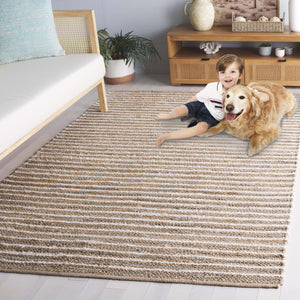 Safavieh Cape Stylish Handwoven Rug - Contemporary Design Meets Traditional Craftsmanship For Timeless Elegance Natural ,Green 35% Jute,35% Canvas,30% Cotton Cap151y-8