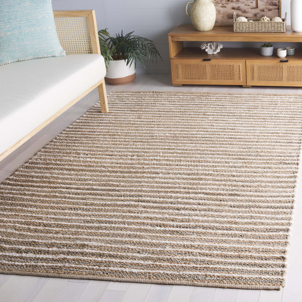 Safavieh Cape Stylish Handwoven Rug - Contemporary Design Meets Traditional Craftsmanship For Timeless Elegance Natural ,Green 35% Jute,35% Canvas,30% Cotton Cap151y-8