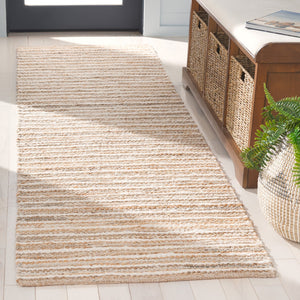 Safavieh Cape Cod Handwoven Area Rug – Modern Minimalist Stripe Design For Elegant Home Decor With Comfort Natural ,Beige 35% Jute,35% Canvas,30% Cotton Cap152b-3