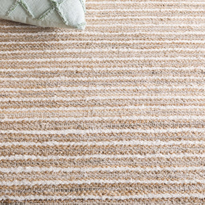 Safavieh Cape Cod Handwoven Area Rug – Modern Minimalist Stripe Design For Elegant Home Decor With Comfort Natural ,Beige 35% Jute,35% Canvas,30% Cotton Cap152b-3