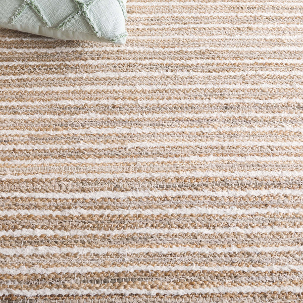 Safavieh Cape Cod Handwoven Area Rug – Modern Minimalist Stripe Design For Elegant Home Decor With Comfort Natural ,Beige 35% Jute,35% Canvas,30% Cotton Cap152b-3