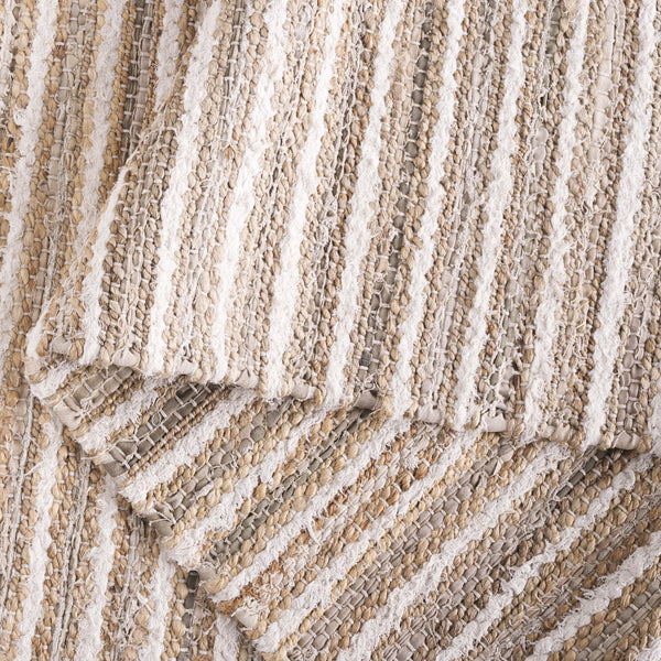 Safavieh Cape Cod Handwoven Area Rug – Modern Minimalist Stripe Design For Elegant Home Decor With Comfort Natural ,Beige 35% Jute,35% Canvas,30% Cotton Cap152b-3