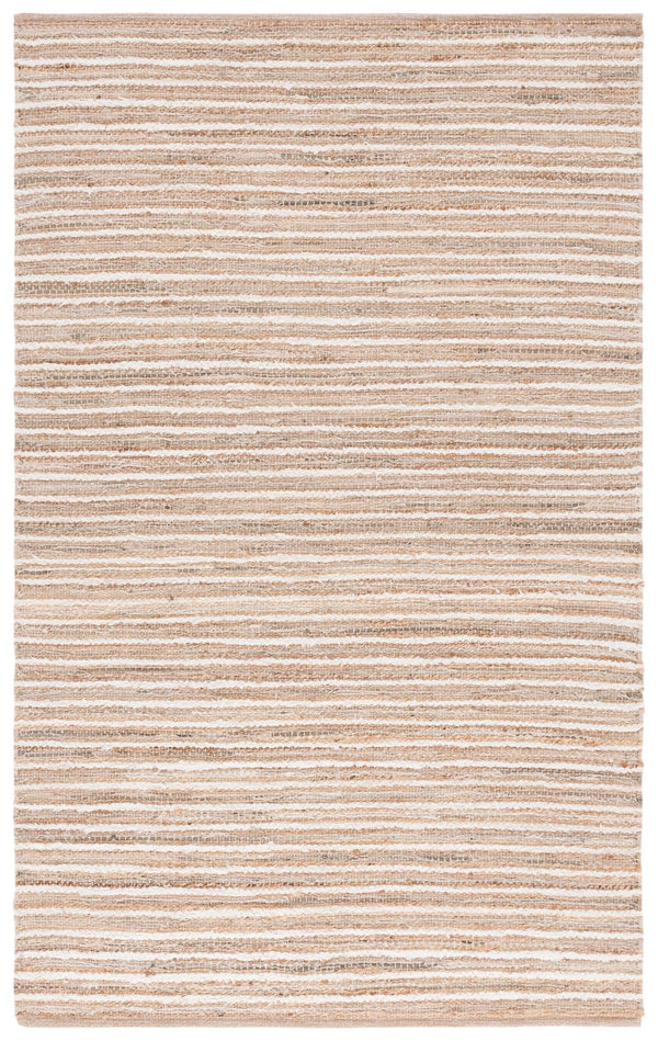 Safavieh Cape Cod Handwoven Area Rug – Modern Minimalist Stripe Design For Elegant Home Decor With Comfort Natural ,Beige 35% Jute,35% Canvas,30% Cotton Cap152b-3