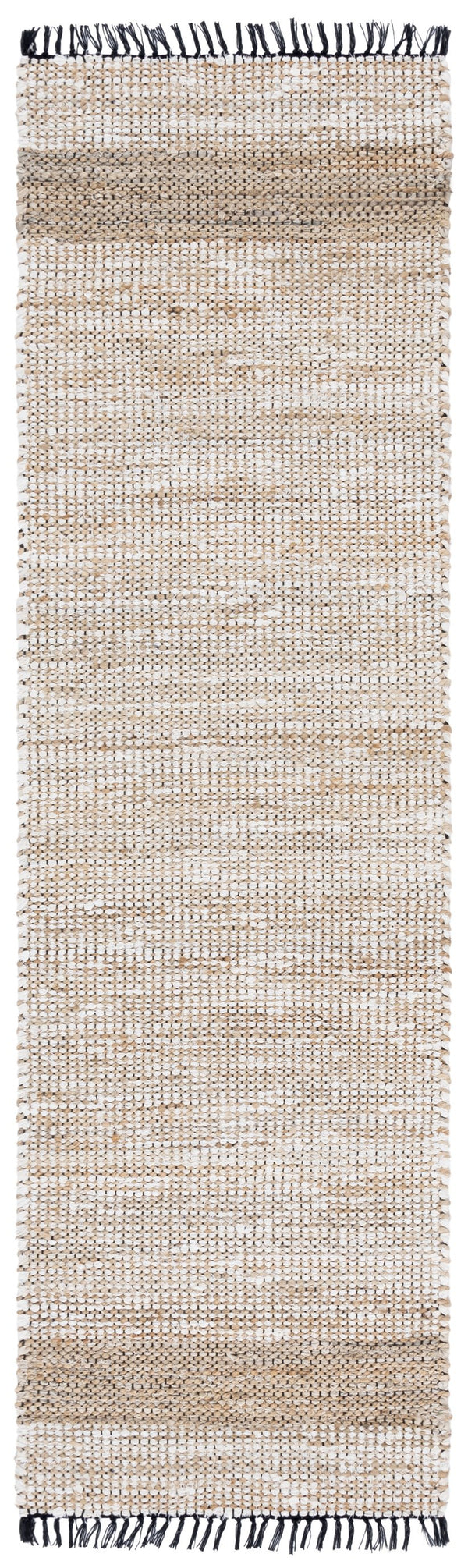 Safavieh Cape Woven Coastal Area Rug In Ivory Beige With Fringe — Hand‑Woven Jute, Denim & Cotton Texture, Low Pile 5'-0" x 8'-0" CAP153A-5