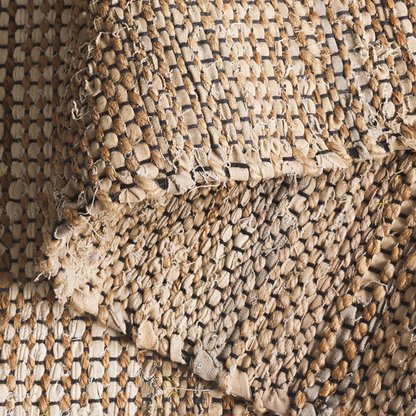Safavieh Cape Neutral Beige Hand-Woven Coastal Area Rug With Fringe, Durable Denim-Jute-Cotton Blend Luxury 5'-0" x 8'-0" CAP153B-5