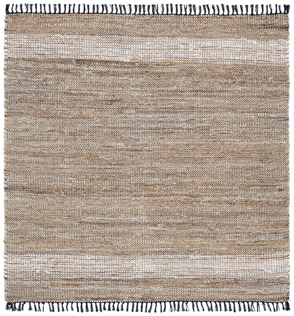 Safavieh Cape Handwoven Beige Area Rug With Fringe, Coastal-Inspired Mixed-Weave Texture For Layered Warmth 4'-0" x 6'-0" CAP153B-4
