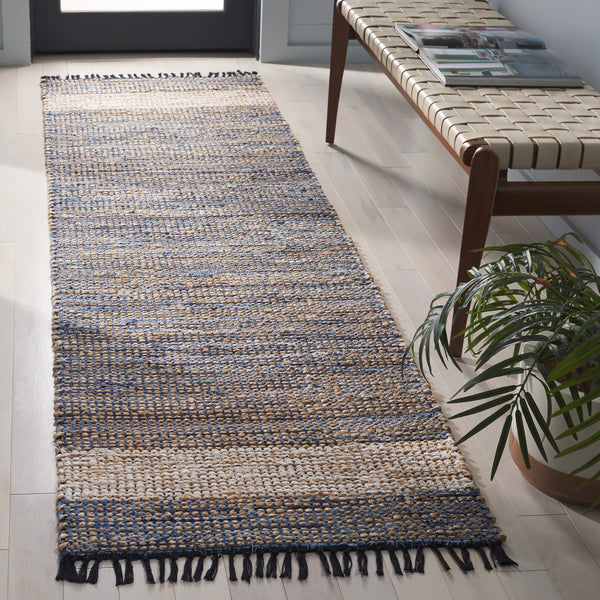 Safavieh Cape Coastal Light Blue Hand-Woven Area Rug With Fringe, Durable Denim-Jute-Cotton Blend, Low Pile 6'-0" x 9'-0" CAP153L-6