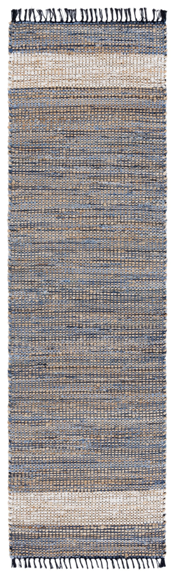 Safavieh Cape Handwoven Light Blue Coastal Rug With Fringe — Durable Denim-Jute Blend, Low-Profile Elegance 3'-0" x 5'-0" CAP153L-3
