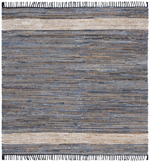 Safavieh Cape Coastal Light Blue Hand-Woven Area Rug With Fringe, Durable Denim-Jute-Cotton Blend, Low Pile 6'-0" x 9'-0" CAP153L-6