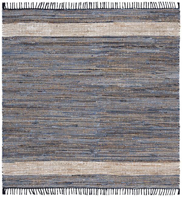 Safavieh Cape Coastal Light Blue Hand-Woven Area Rug With Fringe, Durable Denim-Jute-Cotton Blend, Low Pile 6'-0" x 9'-0" CAP153L-6