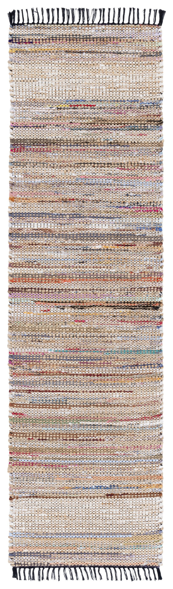 Safavieh Cape Hand-Woven Coastal Pink Beige Striped Area Rug With Multicolor Accents And Fringed Edges, Eco-Friendly 4'-0" x 6'-0" CAP153U-4