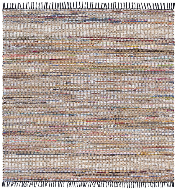 Safavieh Cape Hand-Woven Coastal Pink Beige Striped Area Rug With Multicolor Accents And Fringed Edges, Eco-Friendly 4'-0" x 6'-0" CAP153U-4
