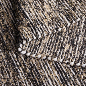 Safavieh Cape Handwoven Beige And Black Area Rug — Low-Profile 3/8" Pile, Durable Artisan-Crafted Modern Design 8'-0" x 10'-0" CAP154B-8