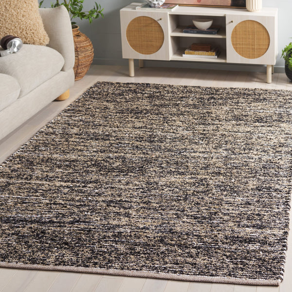 Safavieh Cape Handwoven Beige And Black Area Rug, Low-Profile Durability, Contemporary Abstract Style For Rooms 4'-0" x 6'-0" CAP154B-4