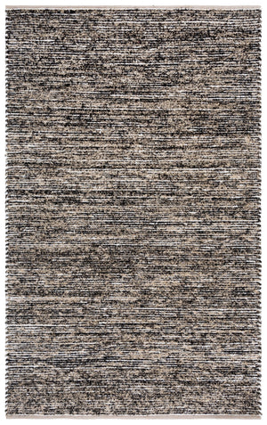 Safavieh Cape Handwoven Round Area Rug In Beige And Black — Artisanal Indian Craftsmanship, Durable Fiber Blend, Modern Abstract Style 6'-0" x 6'-0" CAP154B-6R