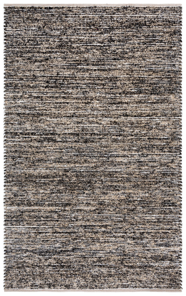 Safavieh Cape Handwoven Round Area Rug In Beige And Black — Artisanal Indian Craftsmanship, Durable Fiber Blend, Modern Abstract Style 6'-0" x 6'-0" CAP154B-6R