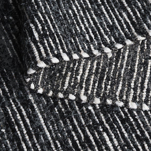 Safavieh Cape Handwoven Grey And Black Square Rug, Low 3/8" Pile, Modern Abstract Design For High-Traffic Spaces 6'-0" x 6'-0" CAP154F-6SQ