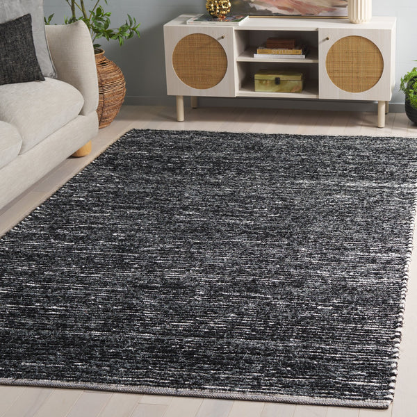 Safavieh Cape Cod Handwoven Grey Black Area Rug — Low 3/8" Pile, Indian Craftsmanship, Durable Soft Blend 8'-0" x 10'-0" CAP154F-8