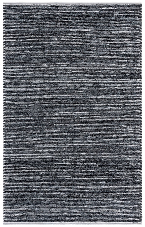 Safavieh Cape Handwoven Grey And Black Square Rug, Low 3/8" Pile, Modern Abstract Design For High-Traffic Spaces 6'-0" x 6'-0" CAP154F-6SQ