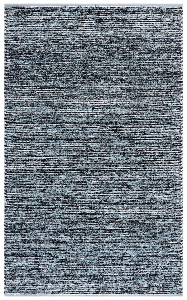 Safavieh Cape Handwoven Light Blue And Black Abstract Area Rug — Plush Low-Profile Pile, Durable Artisan Quality 5'-0" x 8'-0" CAP154J-5