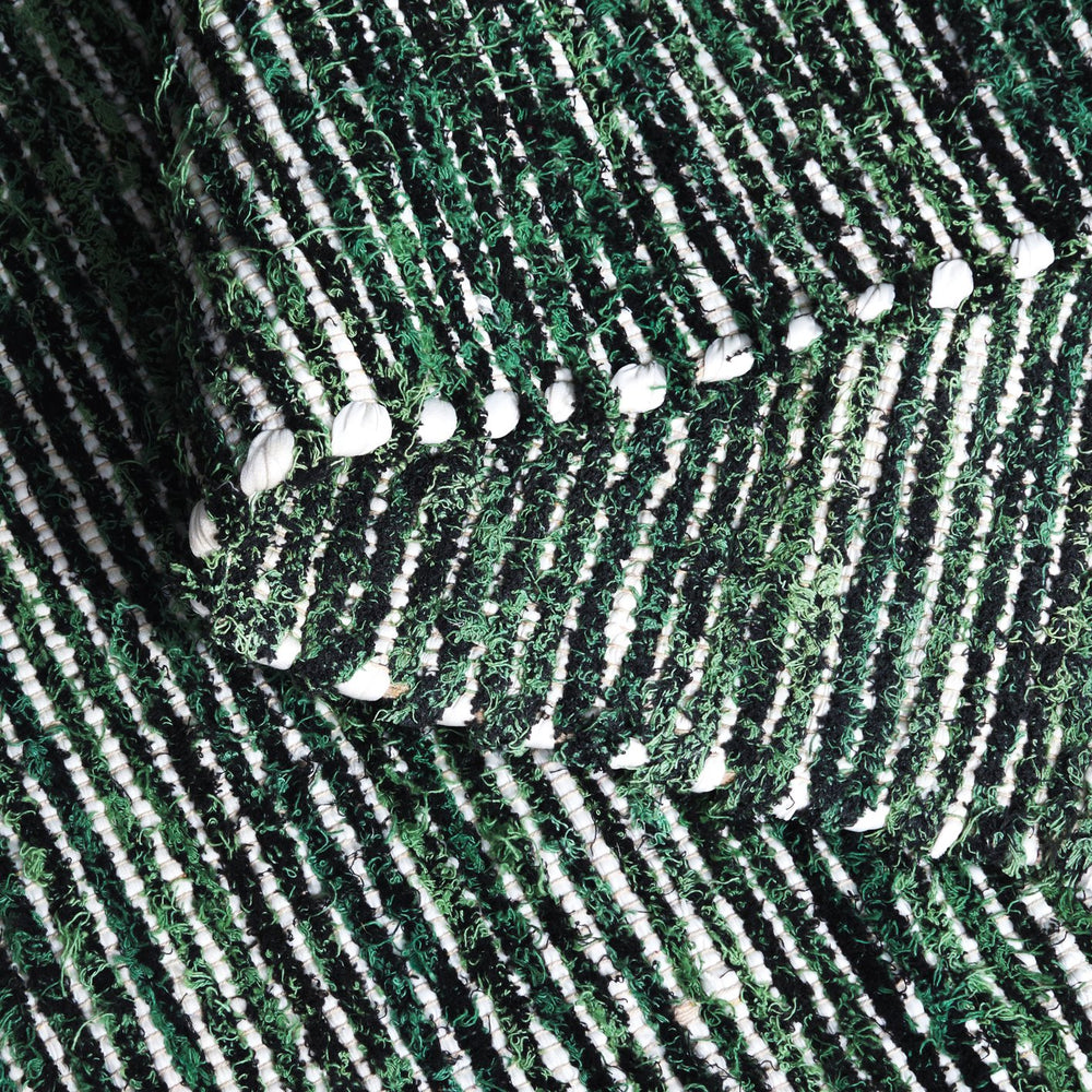 Safavieh Cape Handwoven Green And Black Abstract Area Rug, Low-Profile 3/8" Pile For Durable Modern Style 8'-0" x 10'-0" CAP154Y-8