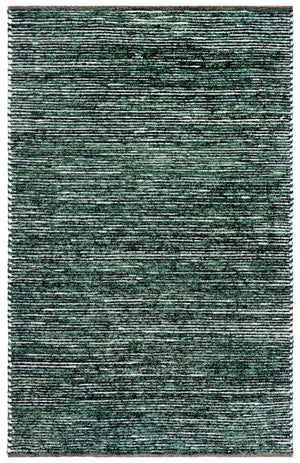 Safavieh Cape Handwoven Green And Black Abstract Area Rug, Low-Profile 3/8" Pile For Durable Modern Style 8'-0" x 10'-0" CAP154Y-8