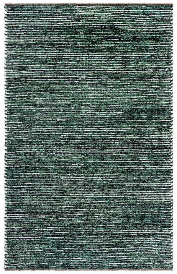 Safavieh Cape Handwoven Green And Black Area Rug — Rustic Abstract-Modern Design, Low-Profile Pile, Durable Comfort 4'-0" x 6'-0" CAP154Y-4