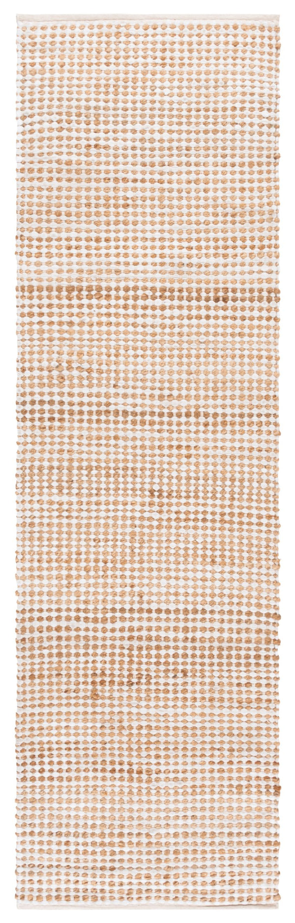 Safavieh Cape Cod Natural Ivory Hand-Loomed Runner With Cotton-Jute Blend, Low-Profile Coastal Geometric Texture 2'-3" x 8'-0" CAP175A-28