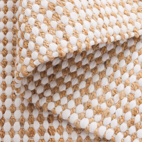 Safavieh Cape Hand-Loomed Natural Ivory Rug — Low-Profile Jute-Cotton Blend With Subtle Grid Texture For Small Spaces 3'-0" x 5'-0" CAP175A-3
