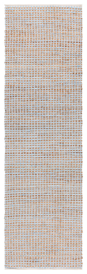 Safavieh Cape Coastal Hand-Loomed Jute-Cotton Rug In Light Blue And Natural — Low-Profile, Durable Accent Piece 4'-0" x 6'-0" CAP175K-4