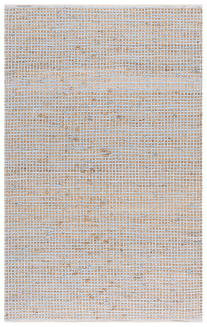 Safavieh Cape Coastal Hand-Loomed Jute-Cotton Rug In Light Blue And Natural — Low-Profile, Durable Accent Piece 4'-0" x 6'-0" CAP175K-4