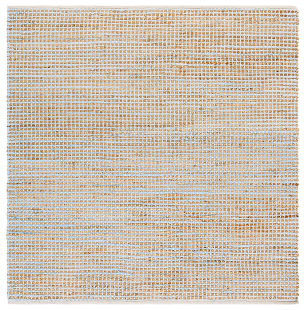 Safavieh Cape Coastal Hand-Loomed Jute-Cotton Rug In Light Blue And Natural — Low-Profile, Durable Accent Piece 4'-0" x 6'-0" CAP175K-4