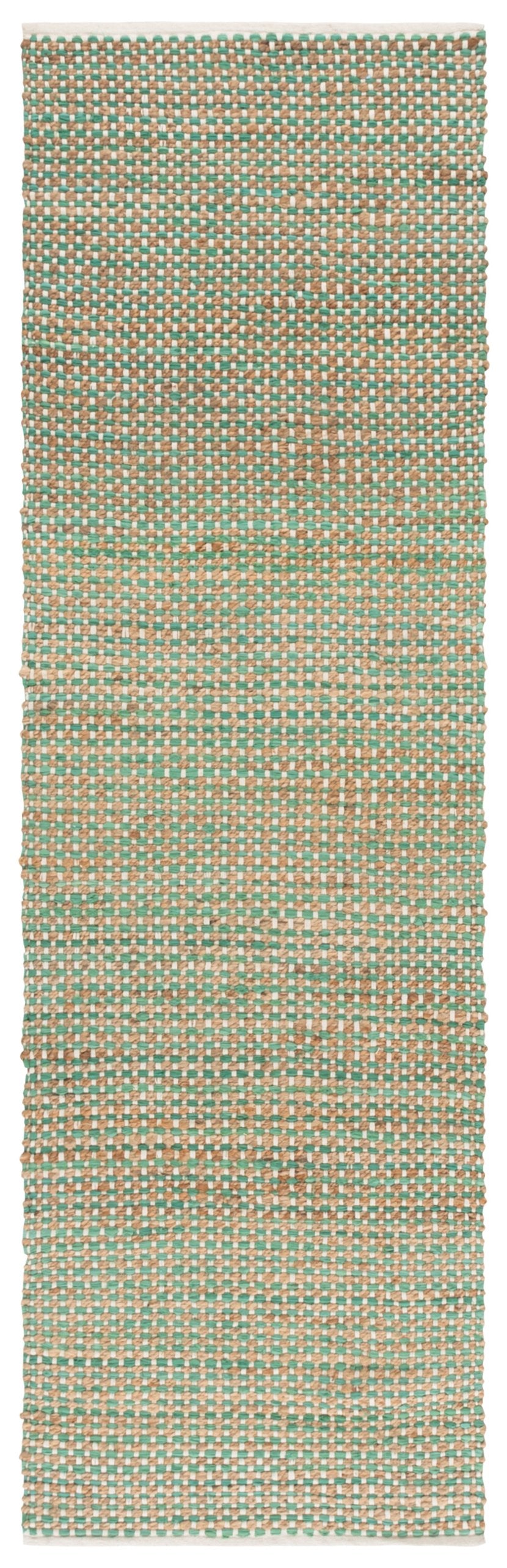 Safavieh Cape Hand-Loomed Cotton-Jute Area Rug In Natural And Green Tones, Low-Pile Coastal Chic For Living Spaces 8'-0" x 10'-0" CAP175Y-8