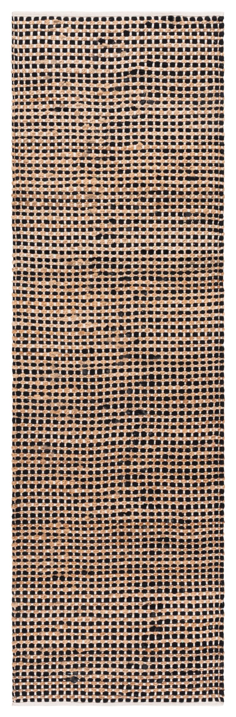 Safavieh Cape Cod Hand-Loomed Natural And Black Area Rug — Low-Profile Jute-Cotton Texture For Coastal Style 8'-0" x 10'-0" CAP175Z-8