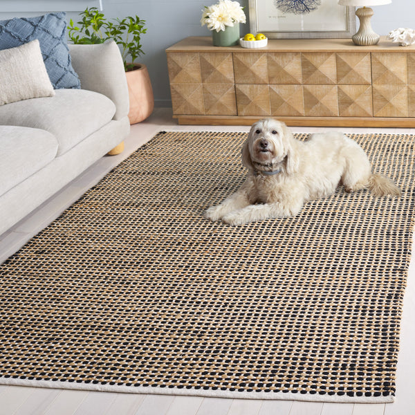 Safavieh Cape Cod Hand-Loomed Runner With Cotton–Jute Blend, Coastal Natural Tones And Subtle Black Accents 2'-3" x 8'-0" CAP175Z-28