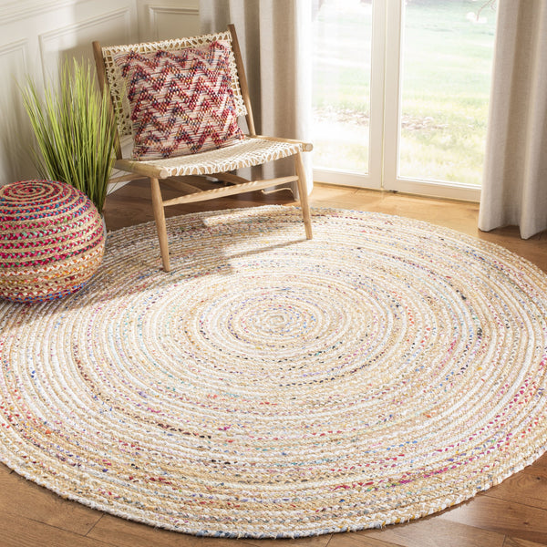 Safavieh Cape Cod Hand Woven Cotton Area Rug – Artisan Crafted In India, Unique Design For Cozy Spaces Beige ,Multi Cotton Cap202b-11r