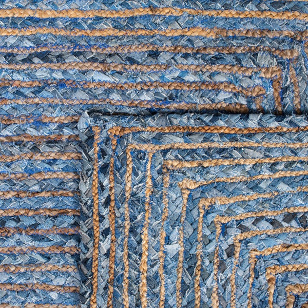 Safavieh Cape Cod Hand-Woven Jute Cotton Striped Runner Rug for Hallways and Entryways CAP202M-222