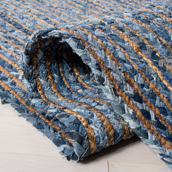 Safavieh Cape Cod Hand Woven Jute Cotton Flatweave Accent Rug Striped Bohemian Entryway CAP202M-25