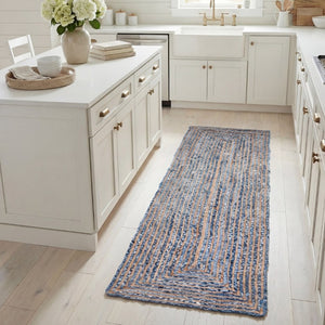 Safavieh Cape Cod Jute Cotton Flatweave Runner Striped Bohemian Coastal Hallway Accent Rug CAP202M-27