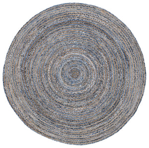 Safavieh Cape Cod Hand Woven Jute Cotton Round Rug Bohemian Stripe for Living Room Bedroom CAP202M-5R