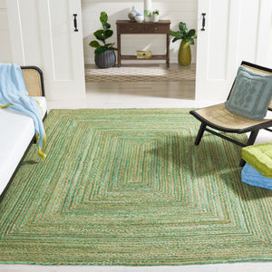 Safavieh Cape Cod Hand-Woven Jute Cotton Striped Area Rug for Large Living Rooms Boho CAP202Y-1115