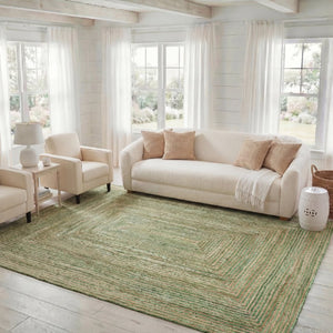 Safavieh Cape Cod Hand-Woven Jute Cotton Striped Area Rug for Large Living Rooms Boho CAP202Y-1115