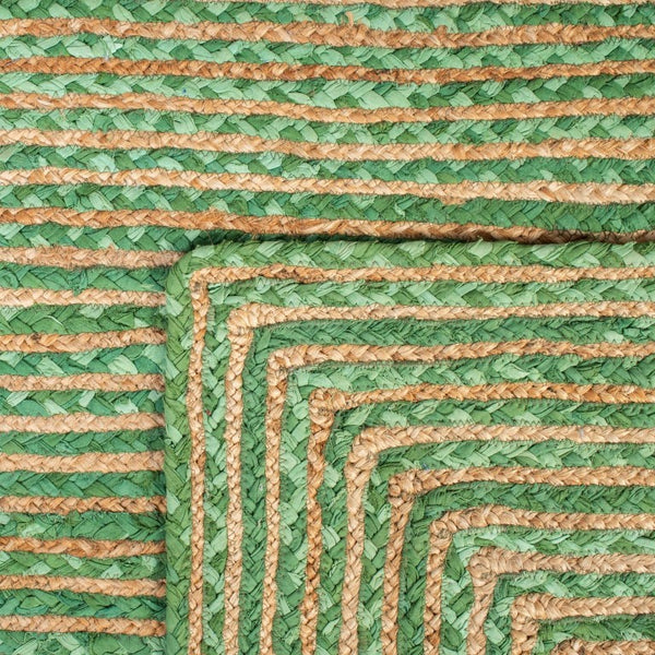 Safavieh Cape Cod Hand Woven Jute Cotton Striped Runner Rug for Bohemian Entryways CAP202Y-214
